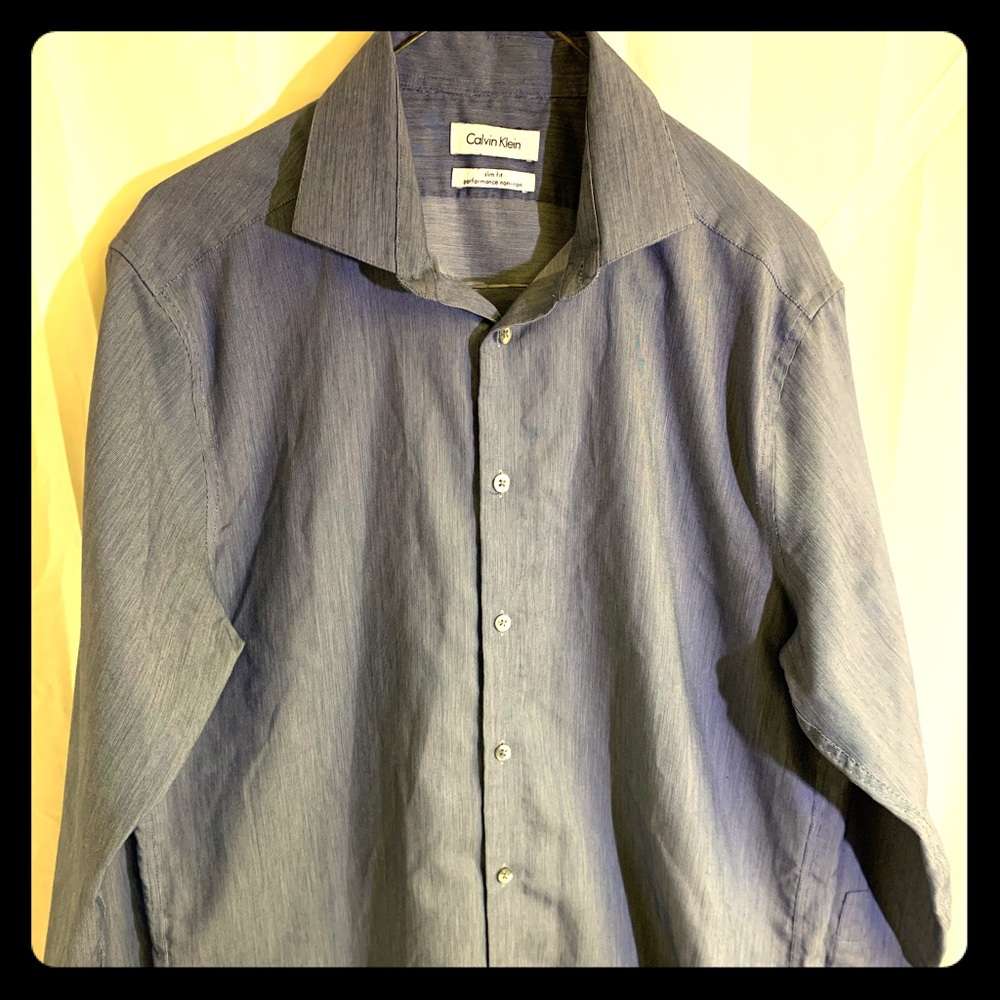 Calvin Klein Slim Fit Button Down Shirt 16 32/33